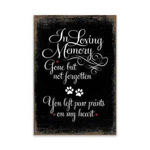 Wooden Pet Memorial Table Top and Shelf Sitter Home Decor 5.5x8 In Loving Memory - Picture 1 of 27