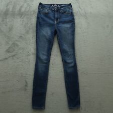 Hollister Jeans Women's 00s Blue High-Rise Super Skinny Denim Pants 23x28