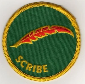 Scibe Position Patch (1972-89), Yellow Brd, Green Bkgd., Clear Backing, Mint! - Picture 1 of 1