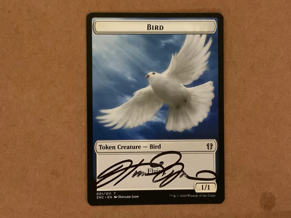 MTG Magic Bird Token Signed Artist Proof x1 ZNC Zendikar Rising Comm Howard Lyon - Image 1 of 2