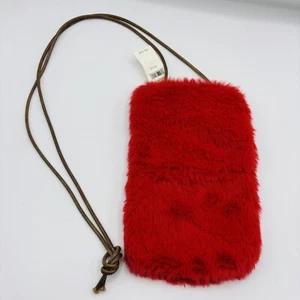 Aerie Red Faux Fur Crossbody Bag New - Picture 1 of 3
