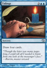 [1x] Tidings - Foil - Played, English - Ninth Edition MTG Magic