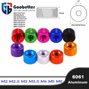 M2 M2.5 M3 M4 M5 M6 Aluminum Knurled Thumb Nut Round Threaded Nuts For Computer - Picture 1 of 16