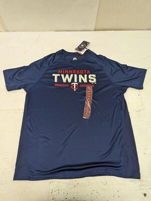 Nueva camiseta azul marino Minnesota Twin con etiquetas para hombre AM15 Foto 1 de 4