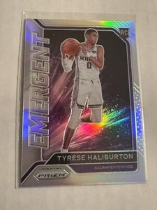 2020-21 Prizm Tyrese Halliburton Emergent Silver Rookie RC Sacramento Kings #29 - Picture 1 of 2