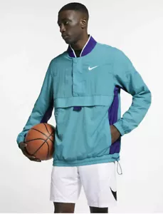NIKE BASKET MEZZA ZIP RETRÒ ANNI 90 GIACCA TESSUTO RAPID TEAL TAGLIA L AJ3918-415 - Foto 1 di 9