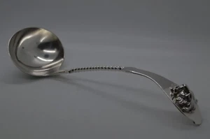 Gorham Sterling Silver Soup Ladle w/ High Relief Lion Head - 11"- 173g - No Mono - Picture 1 of 6