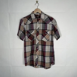 Camisa Wrangler Para Hombres Multicolor Reino Unido Talla Mediana Perla Occidental Manga Corta a Presión - Imagen 1 de 7