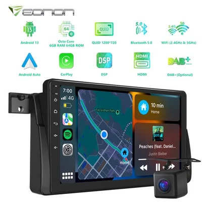 Eonon 8Kern Android 13 6+64 Autoradio CarPlay GPS Navi WiFi DSP DAB+ für BMW E46 - Bild 1 von 4