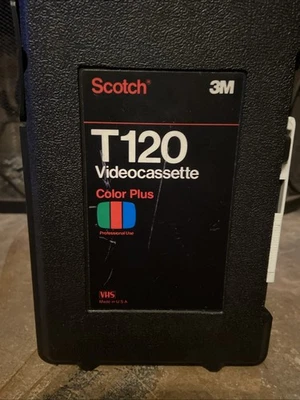 Cinta para cámara Scotch 3M T-120 EXG de grado extra alto VHS EN ESTUCHE RÍGIDO PARA CORREO Foto 1 de 3