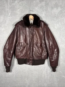 Vintage Schott Bros NYC Leather Bomber Flight Jacket IS-674-MS USA Made Men’s 44 - Bild 1 von 13