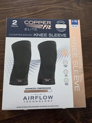 铜版 - Elite 及膝套 (L/XL)- 2 件装压缩支持全新全新带盒  — 第 1/4 张图片