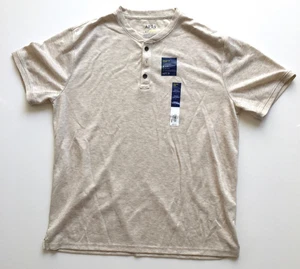 Mens' Apt. 9 Short Sleeve Henley Premier Flex, Heather Gray Size L - Picture 1 of 4