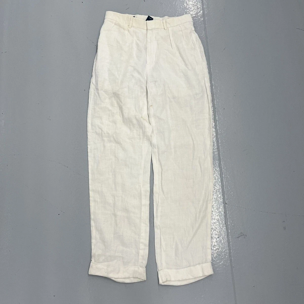 パンツ 90s polo ralph lauren linen pants Ralph Lauren Vintage 1990s Classic Linen Pants - 8 - Pristine