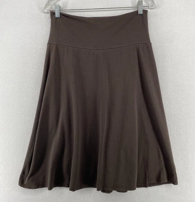 Falda EILEEN FISHER PS Elastizada Algodón Orgánico Jersey Columpio Pull On Marrón EE. UU. DE COLECCIÓN Foto 1 de 4