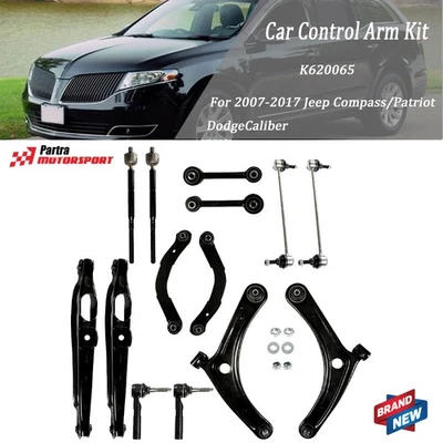14pcs Front Rear Control Arms Tierods Sway Bars For 07-17 Jeep Compass Series Foto 1 de 4