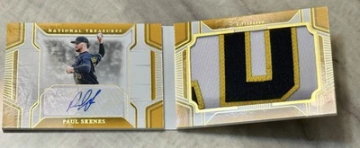 Folleto Jumbo Autógrafo Paul Skenes 2025 National Treasures Automático #35 Pittsburgh Foto 1 de 2
