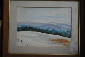 "Winter in Walpole, N.H." Original Aquarell von Sally L. Anderson, USA - Bild 1 von 1