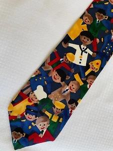 Save The Children Dads Fathers Jobs Drawing by Sarah 12 Silk Necktie - Picture 1 of 3