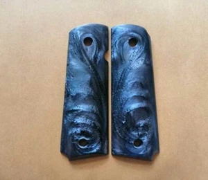 Grips Custom Colt 1911 Kimber Clones Full Size Resin Springfield Black Pearl - Picture 1 of 1