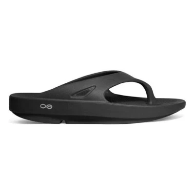 OOFOS OOriginal Flip Flops Unisex US 7W-5M Black Comfort Slip On Sandals OOF1 - Image 1 of 4