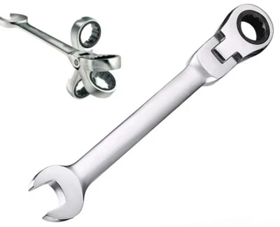 MIRSTORE CHIAVE COMBINATA SNODABILE A CRICCHETTO VARIE MISURE ACCIAIO CROMO VANADIO CRV