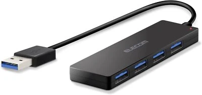 USB Hub 3.0 Elecom JAPAN 4 Ports Bus Power Ultra-Small Lightweight Windows Mac - Image 1 of 4