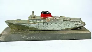 UNION STEAMSHIP VANCOUVER PUBLICIDAD PISAPAPELES MODELO METAL VINTAGE ENVÍO - Imagen 1 de 8
