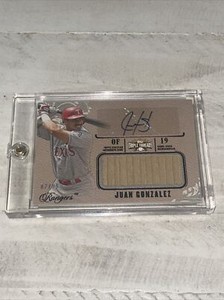 2014 Topps Triple Threads Juan Gonzalez Bat Piece Auto 82/99 Rangers 