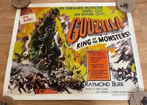 2013 Akira Takarada & Haruo Nakajima signiert/signiert Godzilla Poster/gratis SH! - Bild 1 von 2