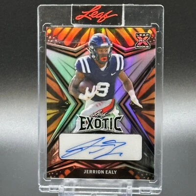 2022 Leaf Exotic Tiger Jerrion Ealy Auto #'d /4 RC - KC Chiefs XRC - Image 1 of 3