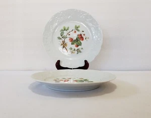 Dansk Plates 8" Ivy Salad Dessert Berries Strawberry Raspberry France Set Of 2 - Picture 1 of 10