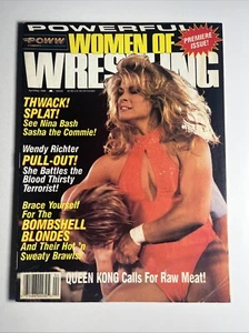 1988 WOMEN OF WRESTLING Magazine Premiere Issue #1 Wendy Richter Ivory GLOW - Picture 1 of 12