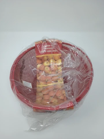 Style Asia 10968535 Mesh Fruit Basket - Red Cover
