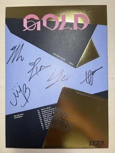 ITZY [GOLD] All Member Autographed Signed Album - Picture 1 of 3