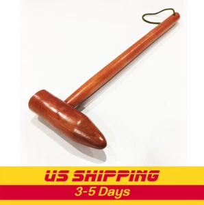 Long Percussion Massager Stick Red Wood Tok Sen Full Body Muscle Trigger Point - Picture 1 of 4