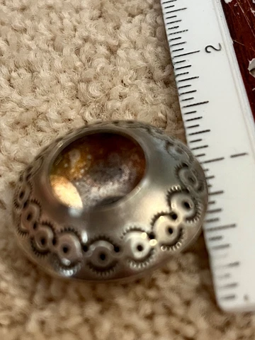 Antique Native American Sterling Silver Miniature Bowl Figurine Cover