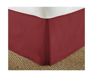 Elasticize Wrap Around Tailored Bed Skirt Solid 650 TC Cotton, Drop 15" to 18" - Picture 1 of 51