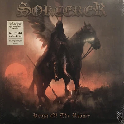 Sorcerer - Reign Of The Reaper LP 2023 Metal Blade [Violet Marbled] [Sealed] - Image 1 of 4