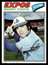 1977 Topps 612 Barry Foote   Montreal Expos  Baseball Card