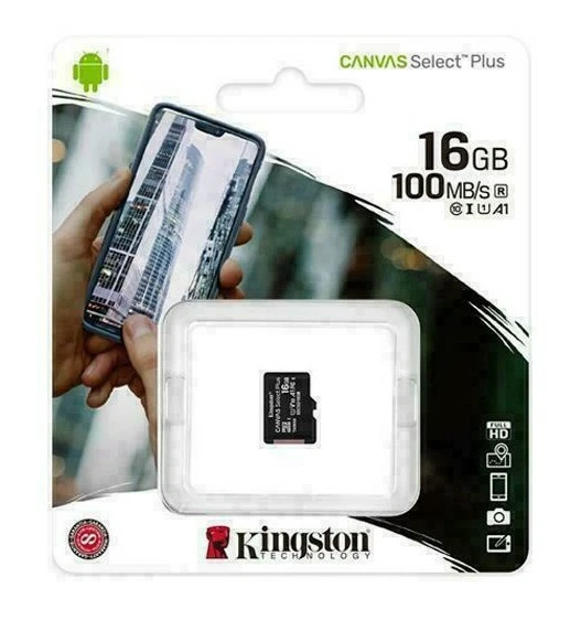Kingston Micro SD Card 16,32,64GBClass 10 SDHC SDXC Phone Memory & Adapter - Image 1 of 4