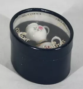 SET MINI/MINIATURA ZUCCHERO E CREMA COALPORT CHINA BIRBECK MODELLO ROSA NUOVO CON SCATOLA - Foto 1 di 11