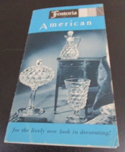 FOSTORIA GLASS AMERICAN Foldout Leaflet 100+ Items Illustrated Circa 1959-1974 - Picture 1 of 4