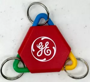 General Electric 1992 Portachiavi di sicurezza a tri-anello multicolore AM-333 - Foto 1 di 5