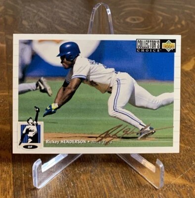 1994 Upper Deck Collector's Choice #131 Rickey Henderson Silver Signature F1 - Image 1 of 4