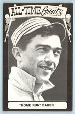 Postcard Baseball All Time Greats Home Run John Baker Athletics Yankees TCMA G33