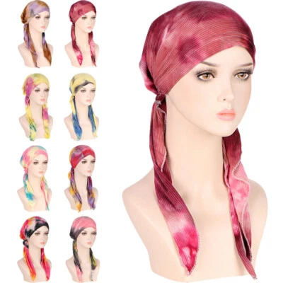 Women Muslim Hair Loss Braid Chemo Cap Hat Cancer Headwrap Bonnet Scarf Covers - Imagem 1 de 4