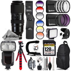 Tamron 50-400mm f/4.5-6.3 Di III VC Lens for Sony+ LED Light -128GB Kit Bundle