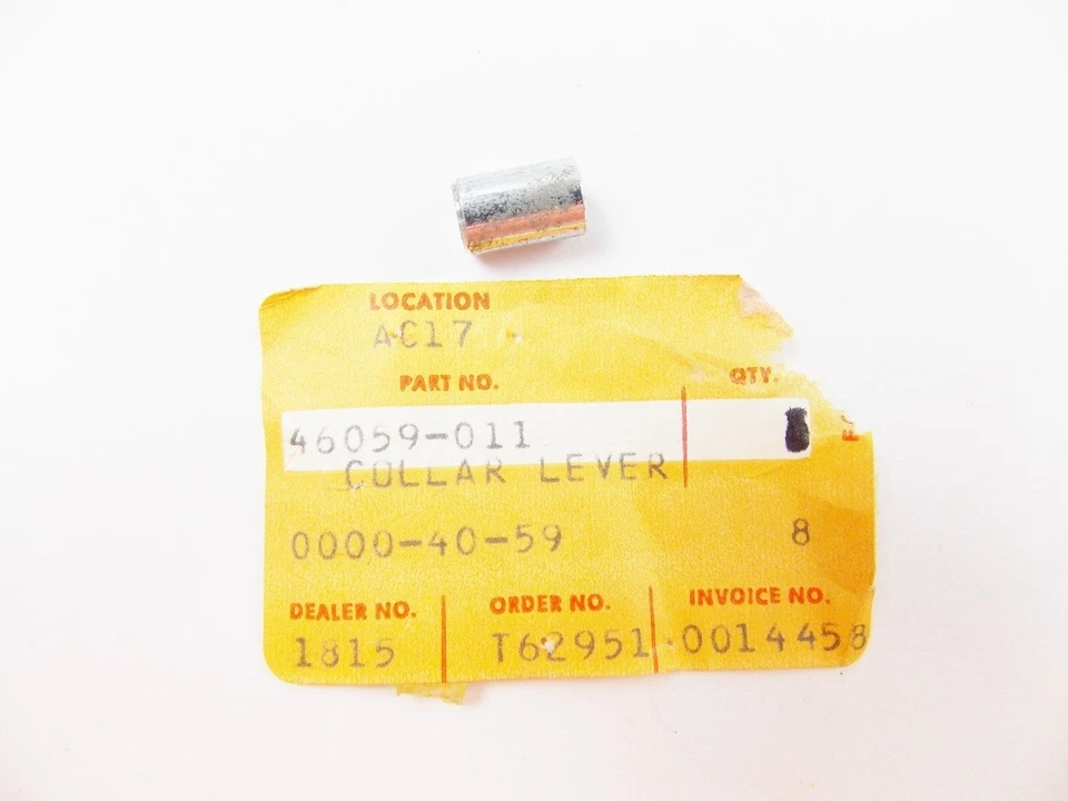OEM 1966-80 KAWASAKI KV75 KE125 KZ400 A1/7 W1/2 G3/4 CASQUILLO DE CUELLO DE PALANCA 46059-011 Foto 1 de 1