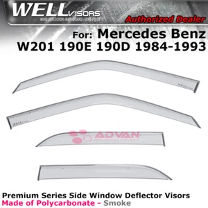 WELLvisors for Wind Deflectors Mercedes 1984-1993 190E W201 Window Visors - Foto 1 di 7